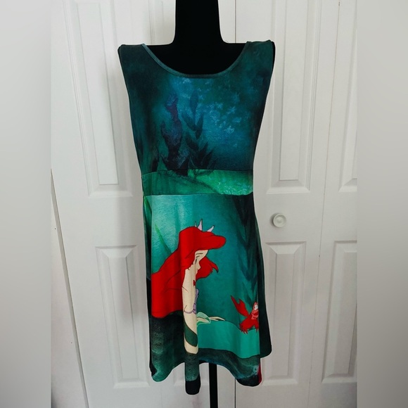 Hot Topic Disney The Little Mermaid Ariel Sea Tank Skater Dress, Size XL - Picture 2 of 6